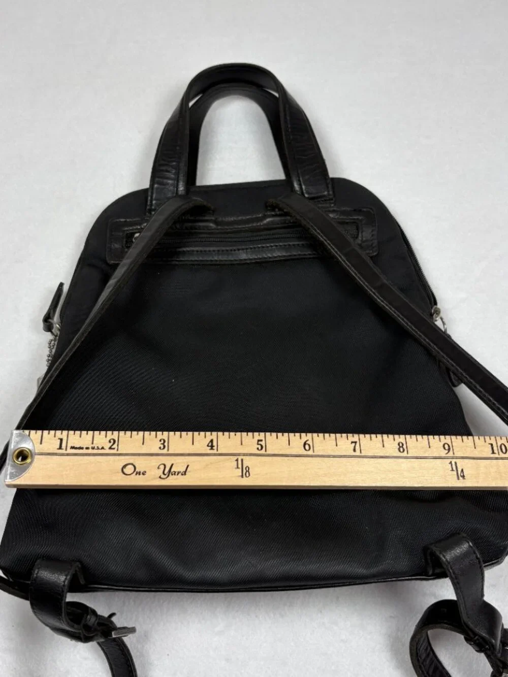 Vintage COACH Mercer Black 2-Way Nylon/Leather Backpack Handbag Minimalist 7404